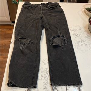 Women's Black Distressed Ripped Jeans